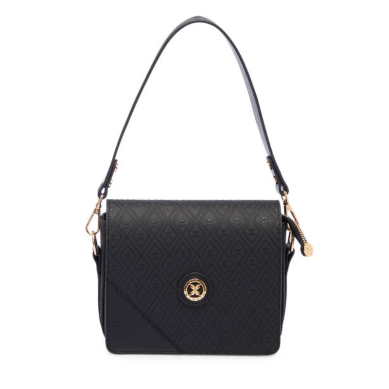 Siyah Print Omuz Çantası