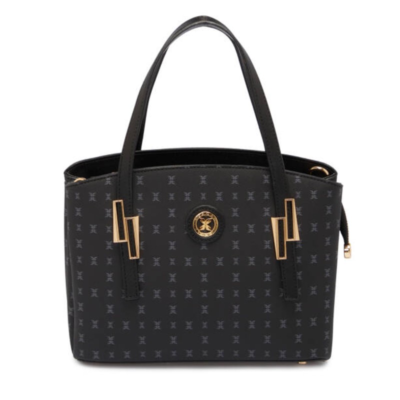 Siyah Print Omuz Çantası